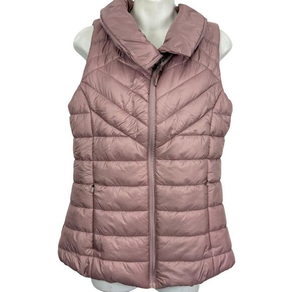 Mondetta Womens Quilted Full Zip Puffer Vest Soft Pink Jacket Sleeveless sz M - Picture 1 of 16